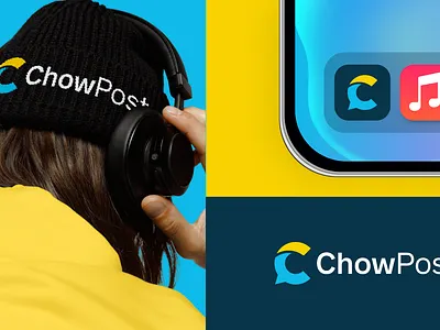 Chowpost branding design graphic design icon identity lettermark logo saas social symbol