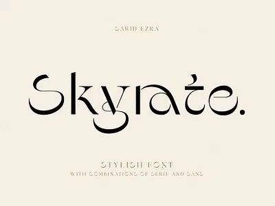 Skyrate - Stylish Font calligraphy display display font font font awesome font family lettering sans serif sans serif font script serif font type typeface typography