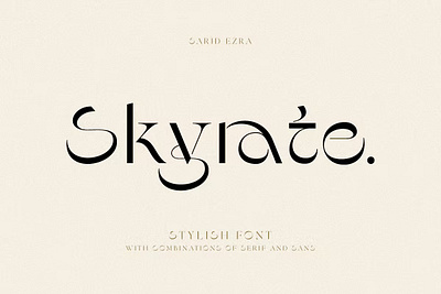 Skyrate - Stylish Font calligraphy display display font font font awesome font family lettering sans serif sans serif font script serif font type typeface typography