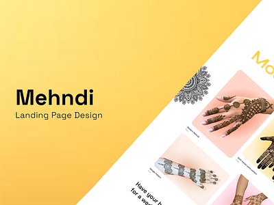 Mehndi Art Website: Landing Page concept creative design landing page ui ux website