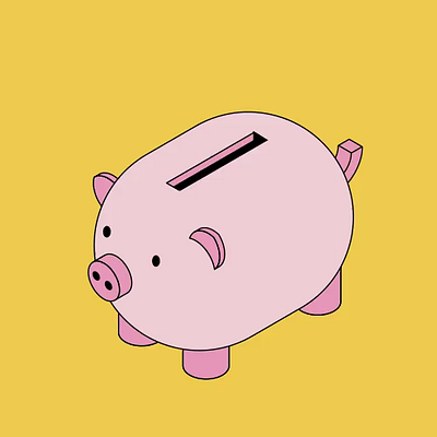 Financial Icon Set business coins financial flat icon illustration money piggy bank wallet