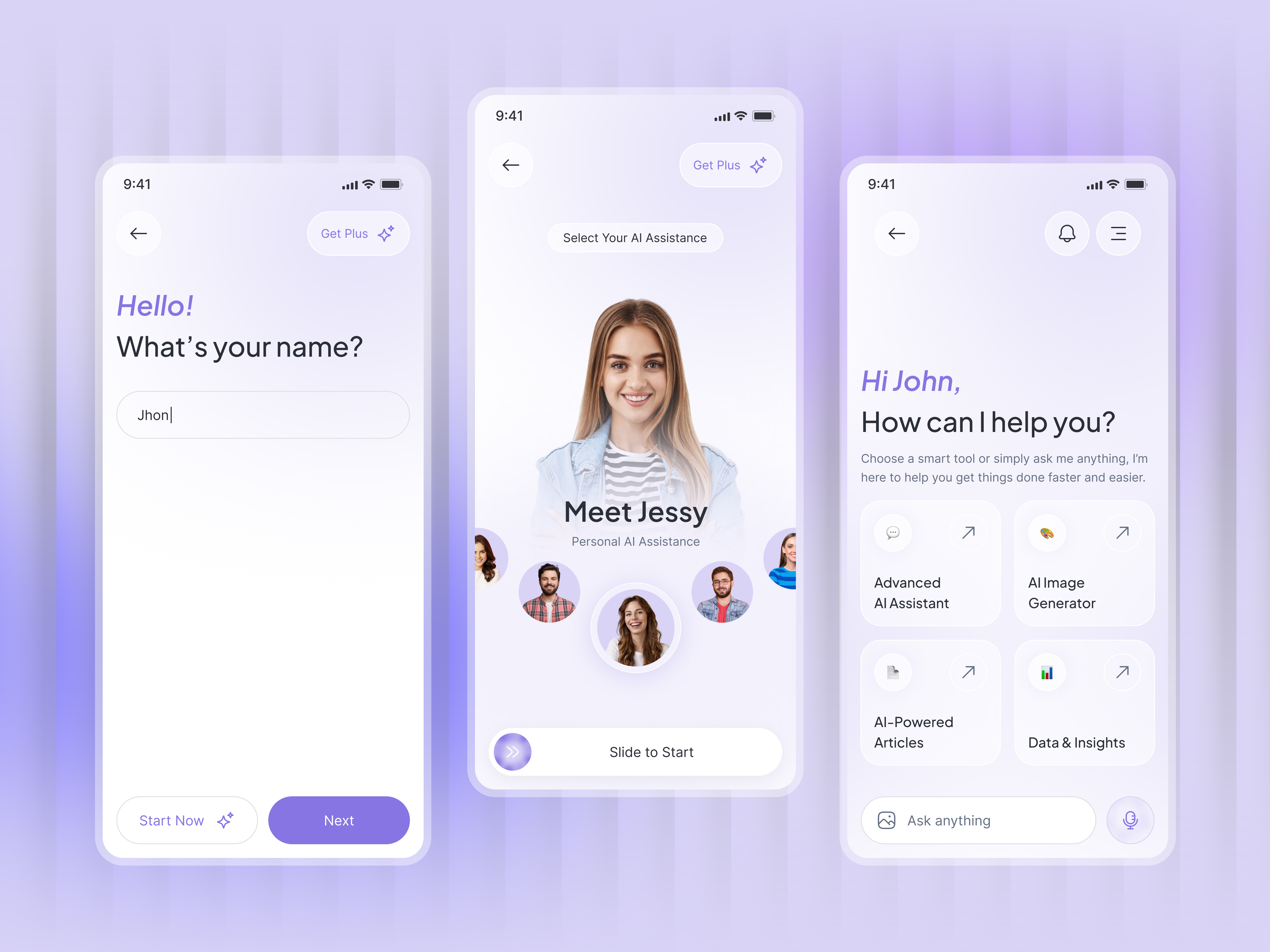 Example of Mobile App Design(6 Screens) 