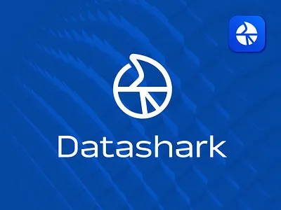 Brandmark: Datashark ai app branding brandmark clean data fish graphic design identity designer illustration information logo logo design logos minimal pie chart shark simple tech logo technology