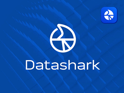 Brandmark: Datashark ai app branding brandmark clean data fish graphic design identity designer illustration information logo logo design logos minimal pie chart shark simple tech logo technology