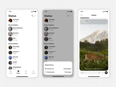 Day 3: Mobile Chat App chat minimalist mobile app modern ui ui design