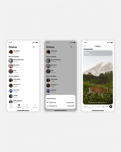 Day 3: Mobile Chat App chat minimalist mobile app modern ui ui design