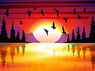 Sunset sunset landscape