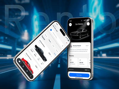 Car Rental Mobile App - Home / Details Screen app design app screens automotive ui booking app clean ui digital product figma mobile app design mobile experience mobile ui modern ui product design rental app travel app ui design uiux design user experience user interface ux design