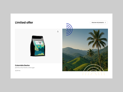 Coffee brand online store ecommerce coffee ecommerce interface light theme limited offer minimal store ui web design website design