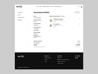Order summary layout ecommerce interface online store order shop ui ux