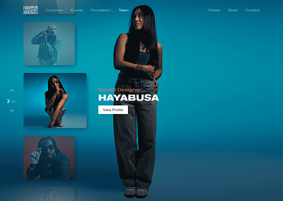Hayabusa art artist branding dance music product design ui ux web design