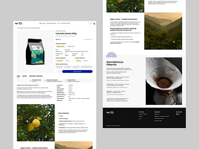 Coffee brand product view ecommerce aesthetic coffee ecommerce light theme online store ui interface web design website