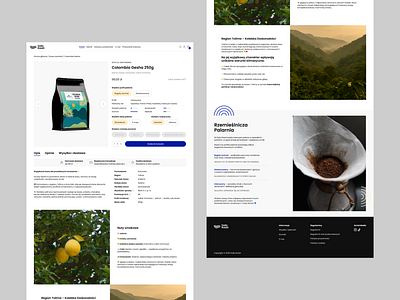 Coffee brand product view ecommerce aesthetic coffee ecommerce light theme online store ui interface web design website