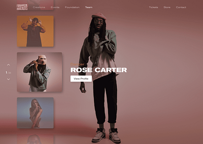 Rose Carter art artist branding dance music product design ui ux web design