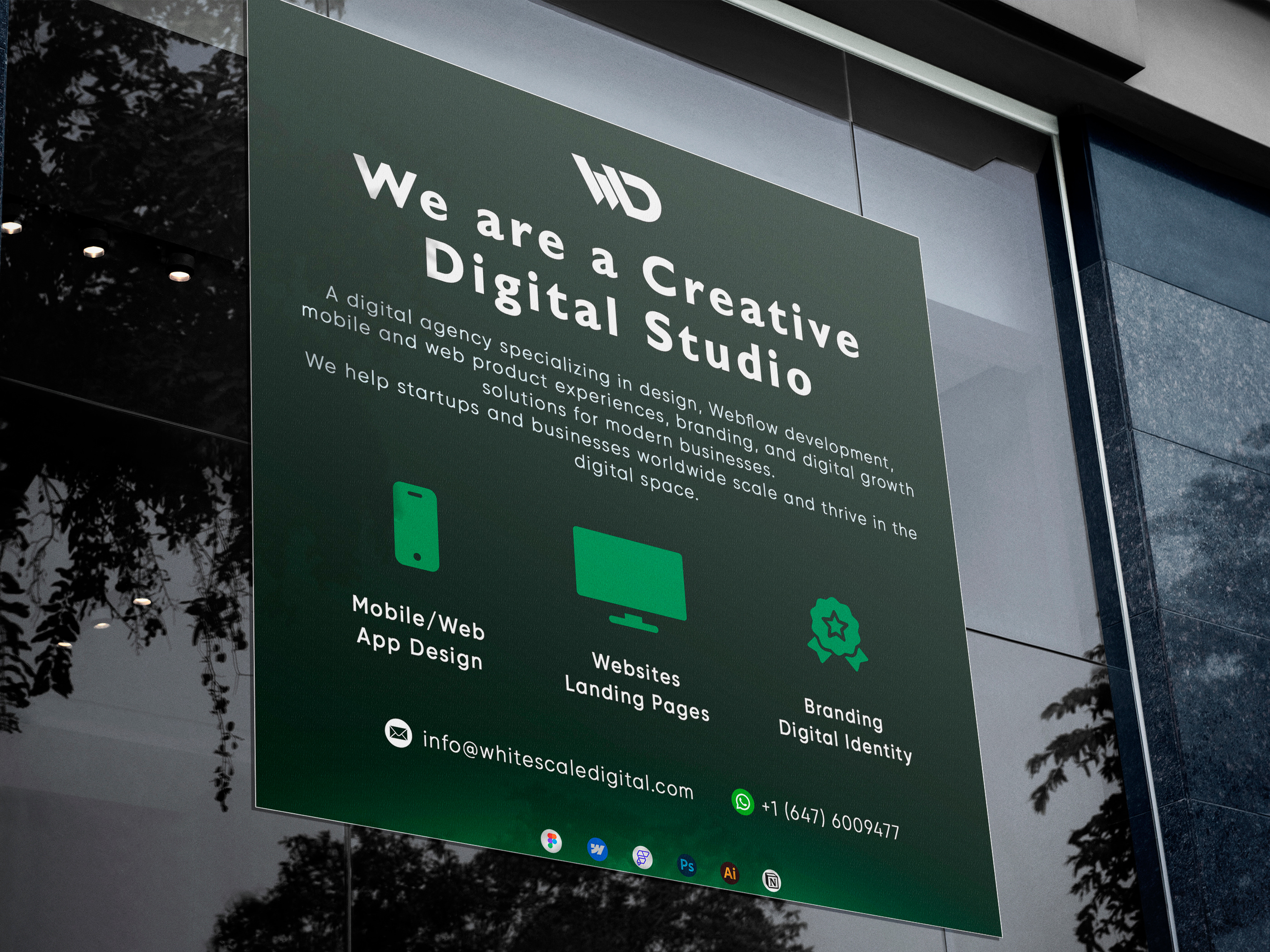 Creative Agency Services Intro & Banner Design agency banner banner design creative dark graphic design illustrator logo photoshop