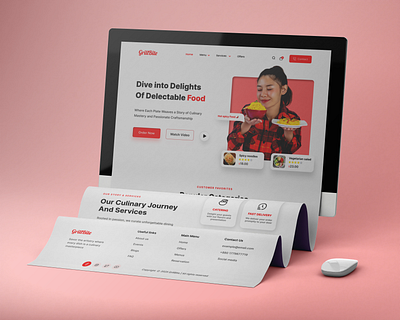 Food Ordering & Restaurant Website UI/UX figma food food website landing page prototype responsive restaurent sheaf uiux website design