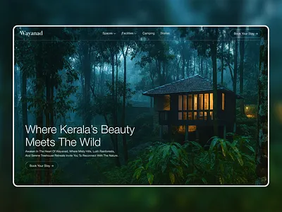 Escape Into Nature — Hero Section UI Design dailyui