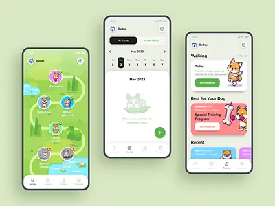 Dog Training iOS App app dog game graphic design ios mobile training ui ux