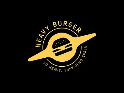 Heavy Burger black hole brand burger design graphic design logo vector