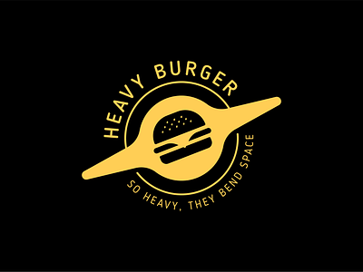 Heavy Burger black hole brand burger design graphic design logo vector