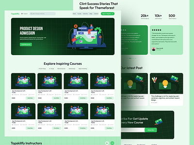 Topskillfy e-learning website 3d animation app apps behance branding dashboard design graphic design icon illustration landing page logo motion graphics typography ui ux vector web website