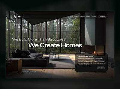 Clareo | Premium Residential Homepage Concept hero section homepage ui ux webdesign