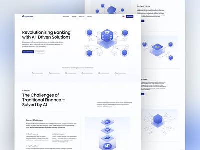 AI Infrastructure for Finance - Landing Page ai dashboard ai finance ai landing page ai website ai website ui design finance app ui finance platform financial ai fintech ai fintech design saas finance ui uiux uiux design web ui website design