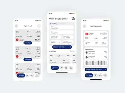 Flight Booking App Design app design figma design flight booking app design flight ui graphic design mobile app design ui design uiux uiuxrahib