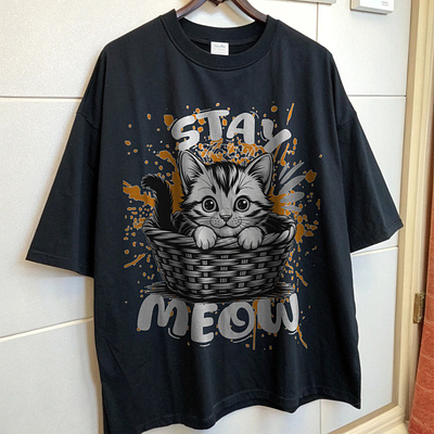 Cat T-Shirt Design animal design cat lover cat t shirt feline art cute cat minimal cat minimalist t shirt pet fashion streetwear trendy typography urban style