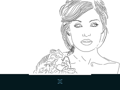 Portrait Practice_ Gemma Arterton_ In Lines_07 illustration