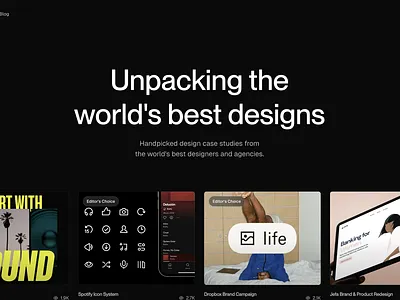Unpack.so – Case Study Inspiration Website branding case studies case study clean collection dark mode design design directory grid landing page layout minimal sans serif ui user experience user interface ux website