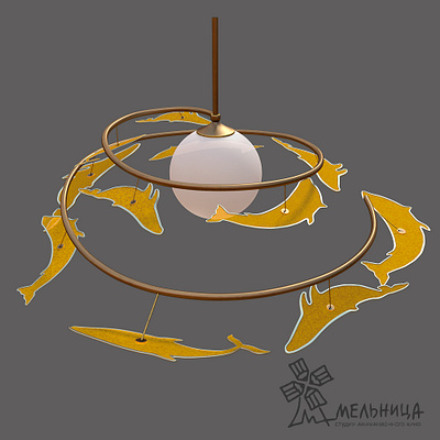 Лампа, программы: Maya, Substance painter, uv layout. 3d ui