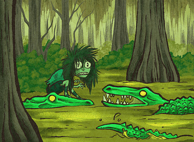 Swamp Child art artist cartoon cartoonist digital art illustration illustrator lowbrow