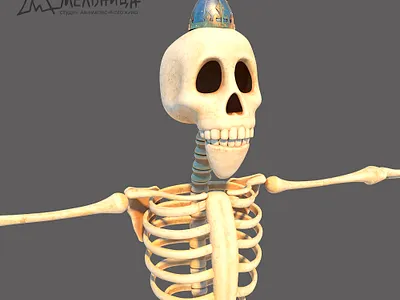 Скелет, Maya, Zbrush. 3d