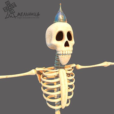 Скелет, Maya, Zbrush. 3d