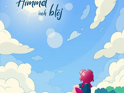 The sky is blue 2danimation after effects alsace alsatian animation chill illustration illustrator landscape motion design motion graphics nature relax sky summer