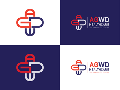 AGWD letter healthcare logo design agwd letter agwd logo brand guideline branding creative creative logo health health care healthcare logo letter mark logo logo design logo maker logos medical logo minimal minimalist simple unique workout