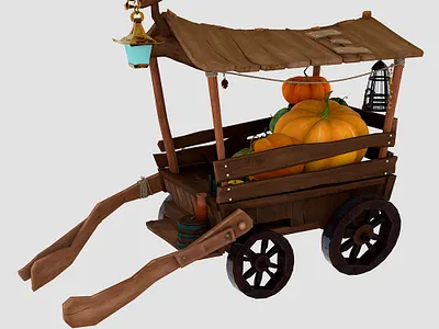 Телега 3d
