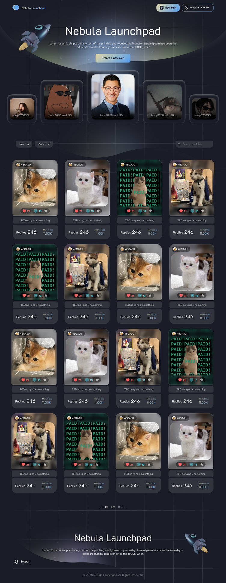 Token Launchpad UI by Maede on Dribbble