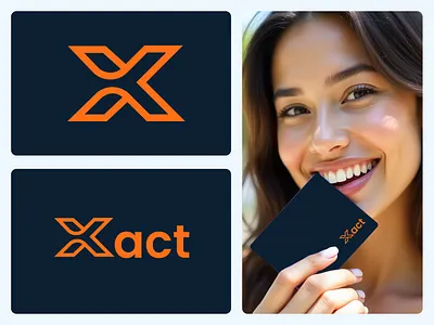 Xact Logo Design | Modern Brand Identity & Business Card branding design business card design creative logo logo design modern logo professional branding