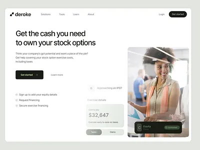 deroke - website bank banking brand branding design digital finance graphic design hero illustration inspiration landing logo product ui uiux visual web webdesign