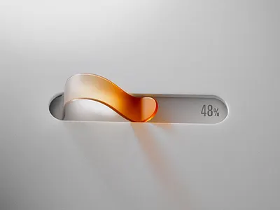 Jelly Slider 3d adjust animation button cinema4d controls design drag frosted glass glow gradient icon illustration ios orange rubber slider switch ui