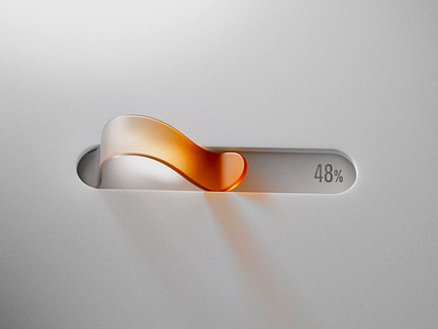 Jelly Slider 3d adjust animation button cinema4d controls design drag frosted glass glow gradient icon illustration ios orange rubber slider switch ui