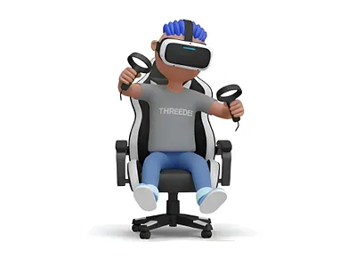 3D character VR illustration 3d 3d character 3d illustration ar blender branding character cute game gaming illustration illustrations kawaii resources virtual reality vr