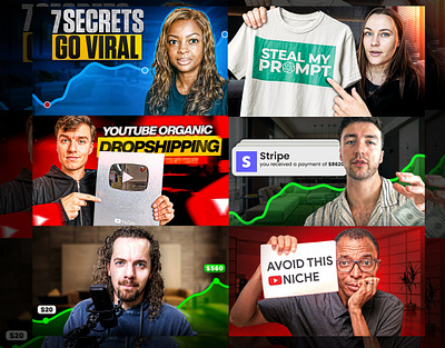 Youtube Thumbnail Designs clickbait thumbnails custom thumbnails design eye catchy thumbnails finance thumbnails graphic design graphic designers illustration irl thumbnails post design posts thumbnail thumbnail design thumbnails trending thumbnails ui viral thumbnails youtube thumbnails yt thumbnail yt thumbnails