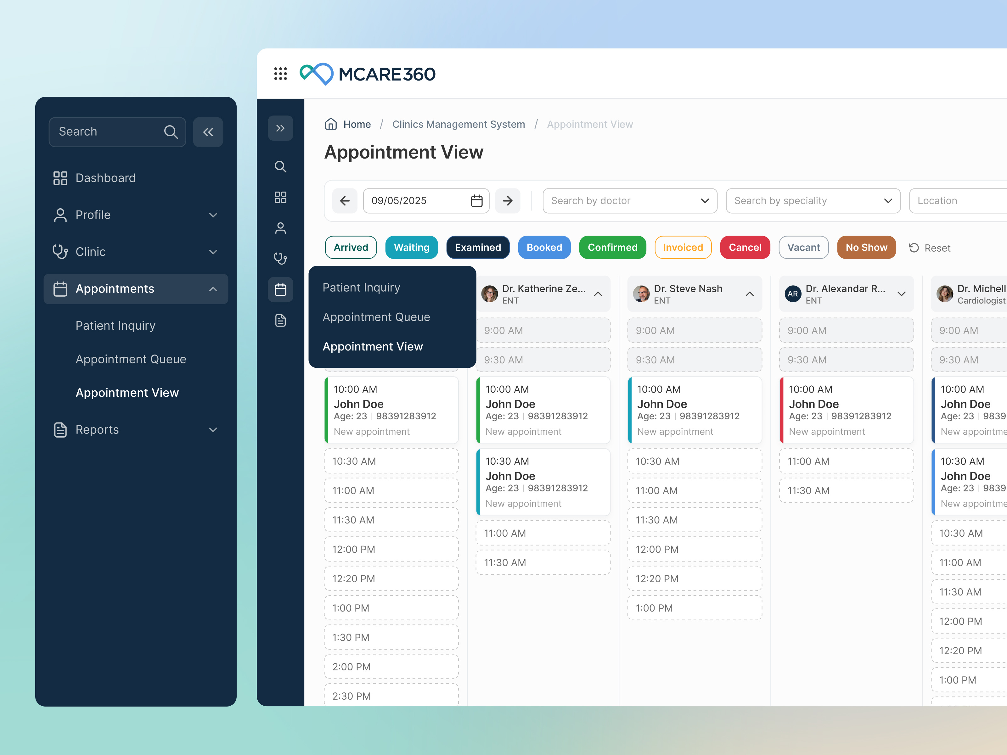 Dashboard / Side Navigation / Icons appointment booking appointments branding dashboard dashboard design design enterprise application epr graphic design landing design medical medical dashboard saas side nav side navigation ui ui design ux