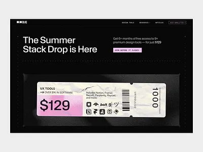 UXTOOLS Summer Drop dark dark landing landing summer drop ui design ux ux tools web ui