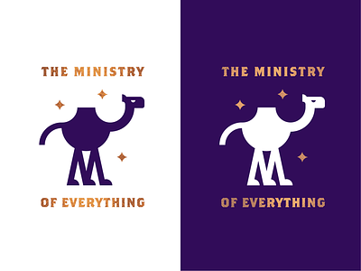 The Ministry of Everything branding camel logo everything identity illustration infinity logo design m logo magic logo ministry royal purple