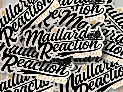 Maillard Reaction Craft BBQ - Logo Design Stickers branding company branding corporate branding logotype restaurant design restaurant logo sticker design
