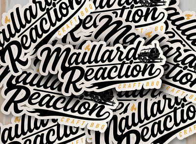 Maillard Reaction Craft BBQ - Logo Design Stickers branding company branding corporate branding logotype restaurant design restaurant logo sticker design